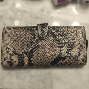 Snakeskin print Coach wallet